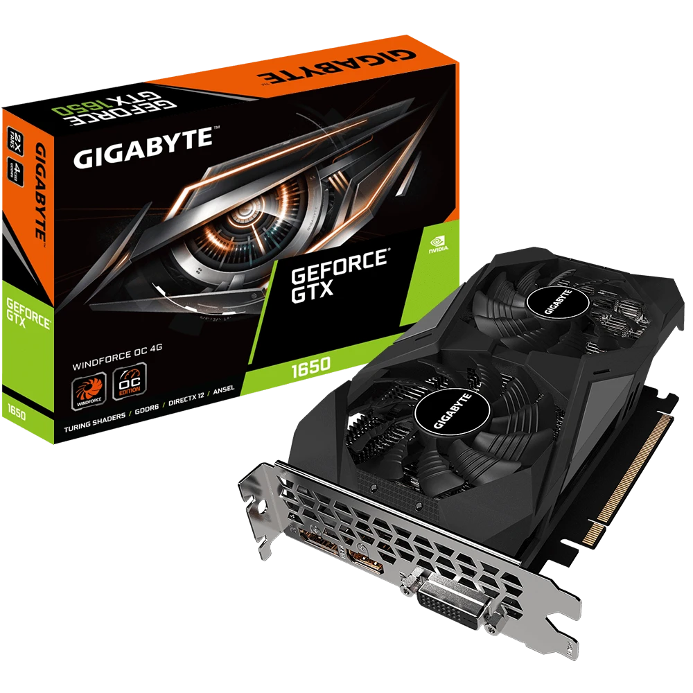 Gigabyte GeForce® GTX 1650 D6 WINDFORCE OC 4G  (Rev. 1.0)